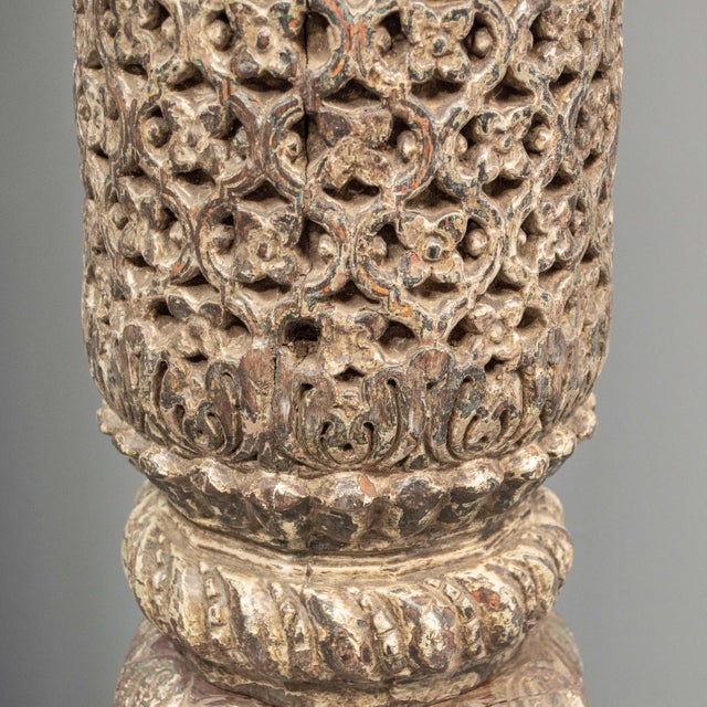 Antique Pair of Mughal Style Pillars From India For Sale - Image 11 of 14