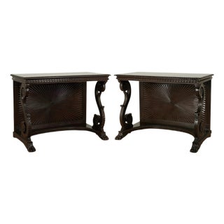 Pair of Antique Anglo Indian Rosewood Console Tables For Sale