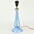 Beautiful cornflower blue glass table lamp by the British company Laura Ashley. The wiring is a complementary shade of...