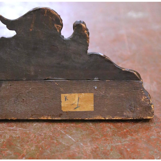 Early 19th Century French Walnut Carved Pediment With Putti Figures For Sale - Image 9 of 9