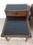 This pair of mid century modern end tables by Kroehler features hardwood construction, original walnut finish, step...