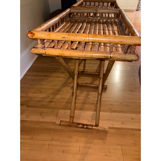 Mid 20th Century MCM Bamboo Butler Tray Tables For Sale - Image 6 of 8