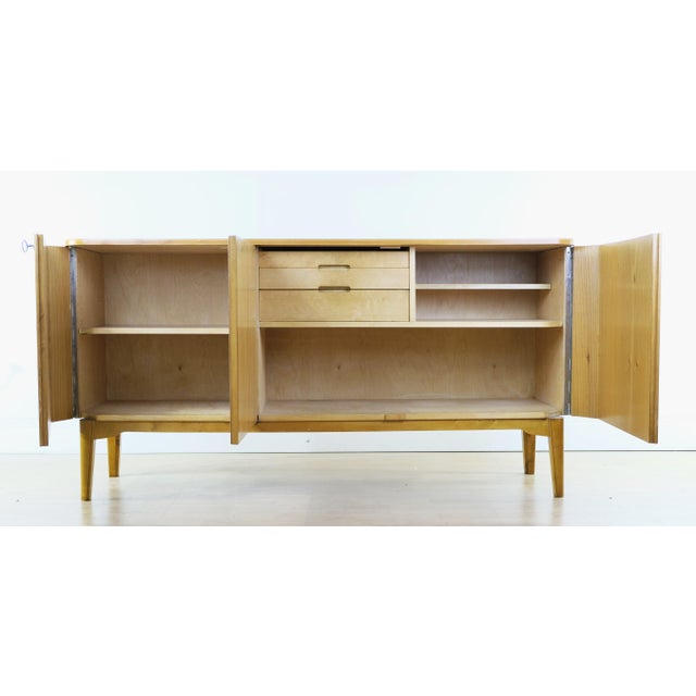 Wood Swedish Modern Sideboard with Illustrations Nordens Flora by C.A.M Lindman, 1930s For Sale - Image 7 of 11