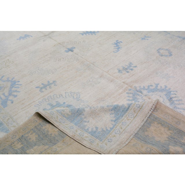 Early 21st Century Turkish Oushak Hand Knotted Rug With Natural Color Organic Wool and Soft Texture,8'X10'2" For Sale In New York - Image 6 of 6