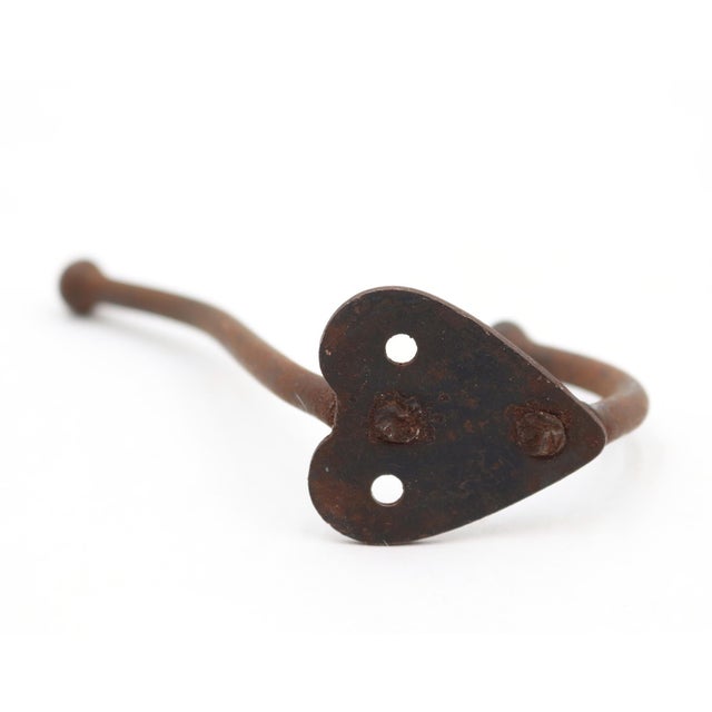 Vintage Cast Iron Double Arm Wall Hook For Sale - Image 4 of 4