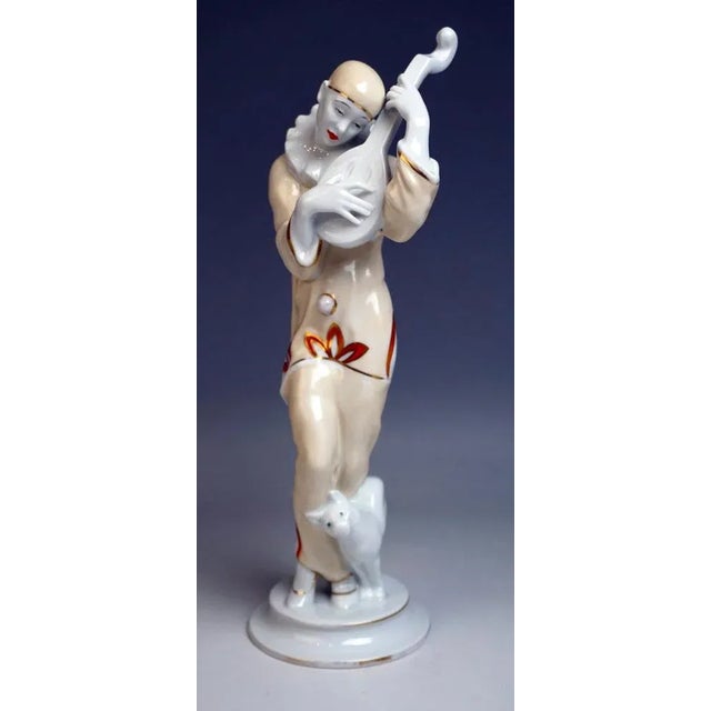White German Art Deco Figurine Pierrot from Rosenthal, 1920s For Sale - Image 8 of 11