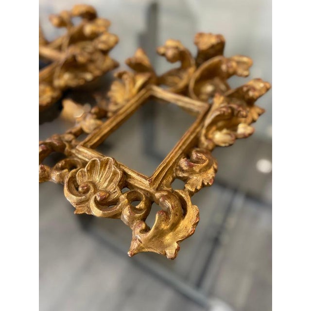 18th Century Baroque Gold Leaf-Gilded Carved Wood Frame, 1750 For Sale - Image 5 of 14