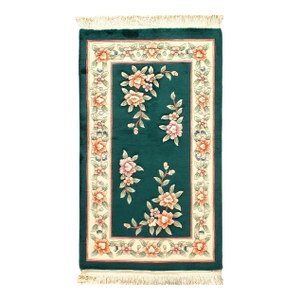 Contemporary Pasargad DC Green and Beige Chinese Peking Rug