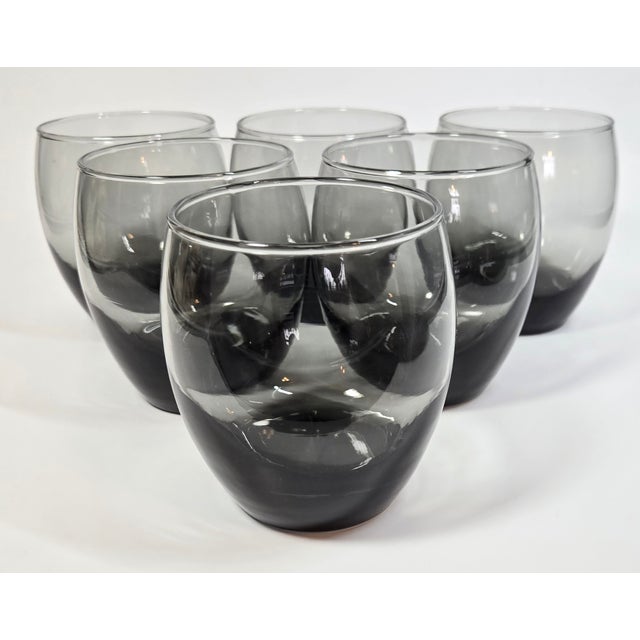 Glass Mid Century Smoky Gray Roly Polies- Set of Seven For Sale - Image 7 of 10