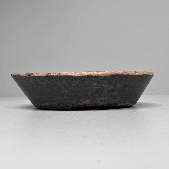 Black Meiji Period Wooden Dough Bowl, Japan, 1912 For Sale - Image 8 of 17