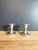 Traditional Vintage Silverplate Low Candlesticks With Beaded Rim - A Pair For Sale - Image 3 of 5