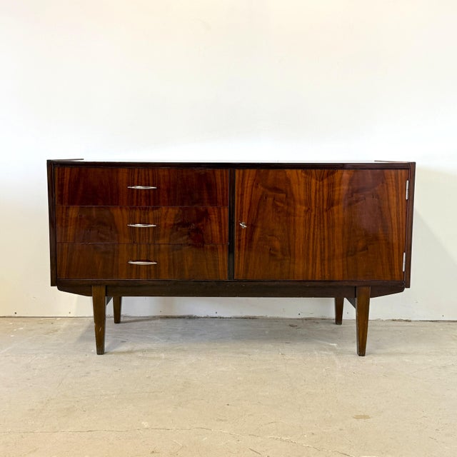 Vintage High-Gloss Sideboard in Scandinavian Style, 1970s For Sale - Image 16 of 16
