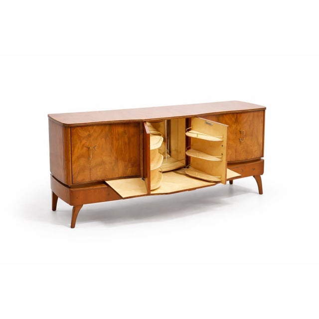 Wood Mid-Century Modern Beautility Sideboard with Drinks Cabinet, 1960s For Sale - Image 7 of 9