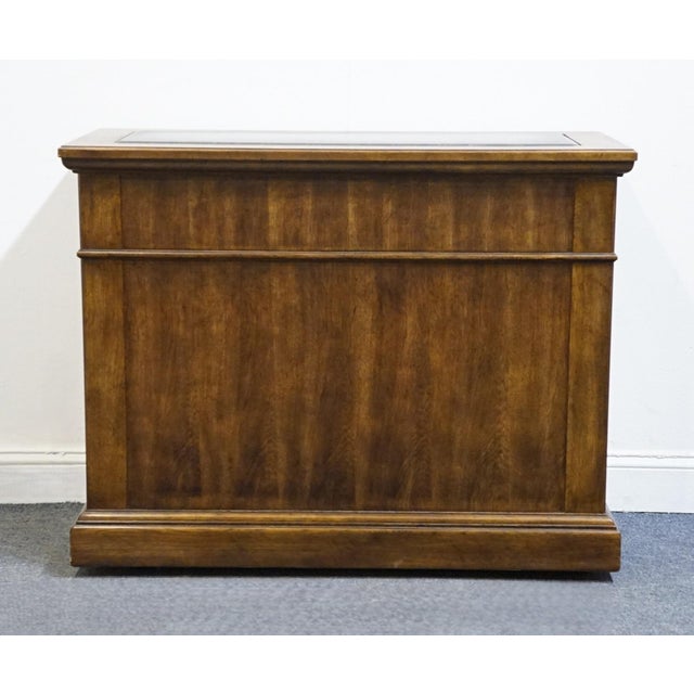 Bernhardt / Hibriten Burled Walnut Asian Chinoiserie Style 42" Server W. Granite Top For Sale - Image 11 of 14