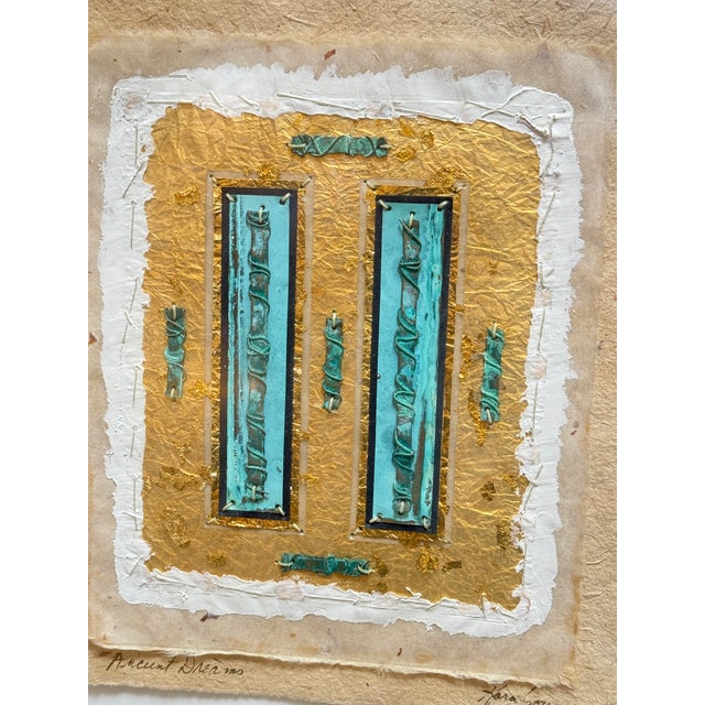 Abstract Kara Young - Framed Mixed Media Abstract Works, a Pair For Sale - Image 3 of 12