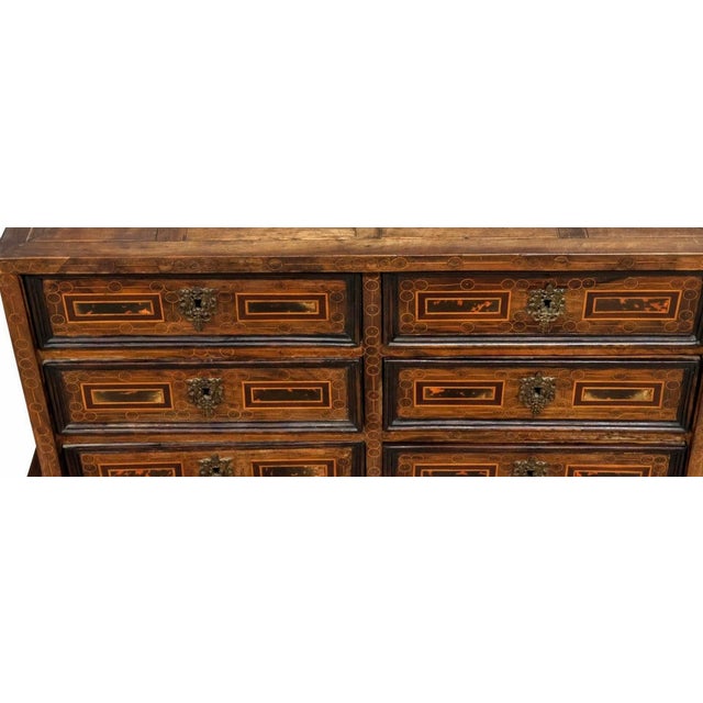 Antique European Baroque Period Spanish Italian Bargueño Table Cabinet on Stand For Sale - Image 4 of 18