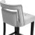 Hart Grey Velvet Counter Stool For Sale - Image 4 of 7