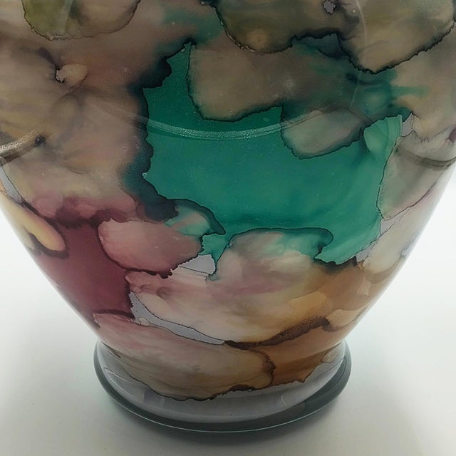 Mid-Century Murano Glass "Watercolor" Baluster Vase 1960s For Sale - Image 9 of 9
