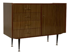 Mid-Century German Commode in Wood