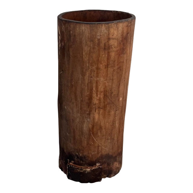 Antique Tree Trunk Barrel or Planter For Sale