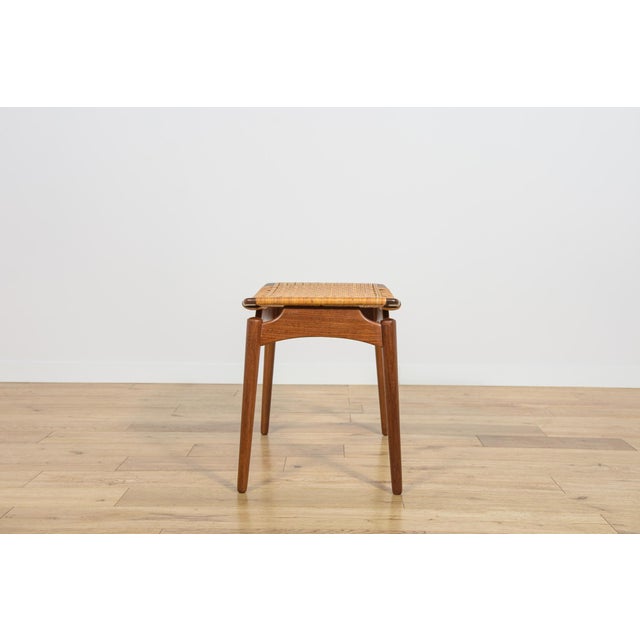 Wood Mid-Century Modern Teak Stool by Sigfrid Omann for Ølholm Furniture Factory, 1950s For Sale - Image 7 of 14