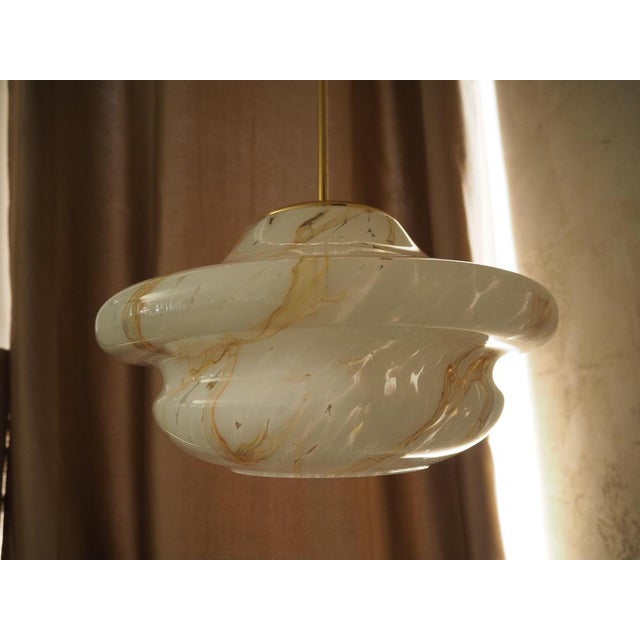 Metal Mid-Century Modern Glass Pendant Light by Stefan Tabery, 1960s For Sale - Image 7 of 13