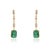 VR Jewels Vibrant 2.69ct Zambian Emerald Diamond Wedding Drop Earrings in 14k Solid Gold- A Pair For Sale - Image 4 of 15