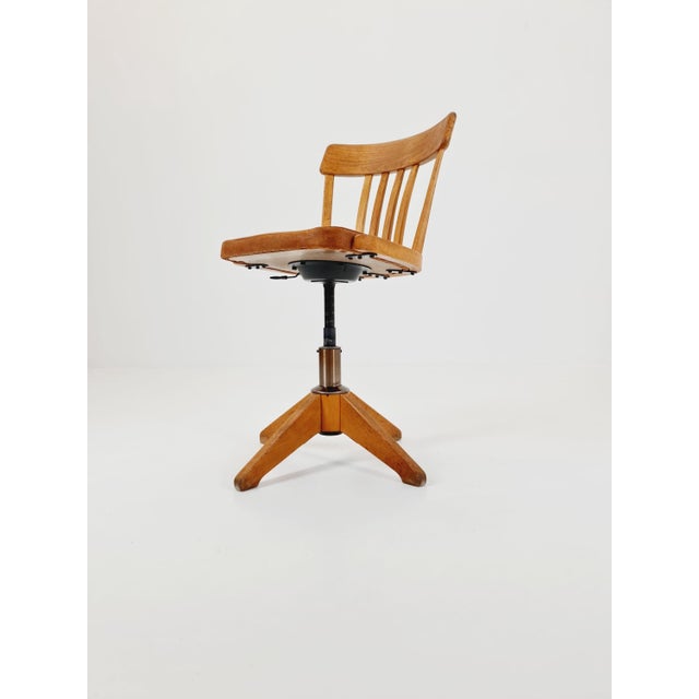 Bauhaus Bauhaus Swivel Office Chair in Wood from Sedus, 1930s For Sale - Image 3 of 11