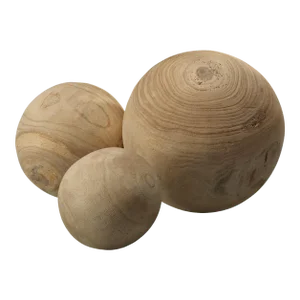 Jamie Young Malibu Wood Balls - Set of 3