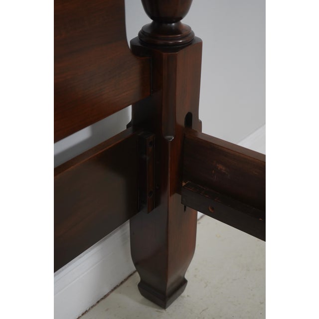 Harden Cherry Queen Size Rice Carved Poster Bed For Sale - Image 15 of 16