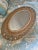 Glass Vintage Late 20th Century Mgm Boho Chic Faux Rattan Oval Wall Mirror For Sale - Image 7 of 9