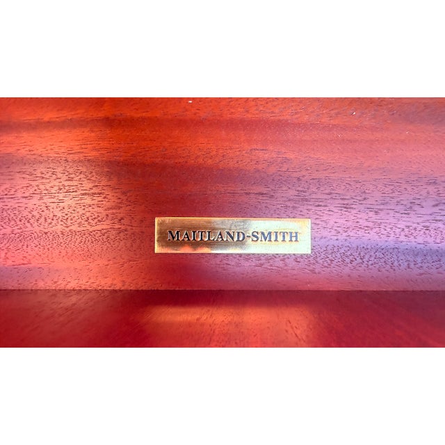 Maitland-Smith Neoclassical Empire-Style Illuminated Mahogany Bookcase For Sale - Image 13 of 14