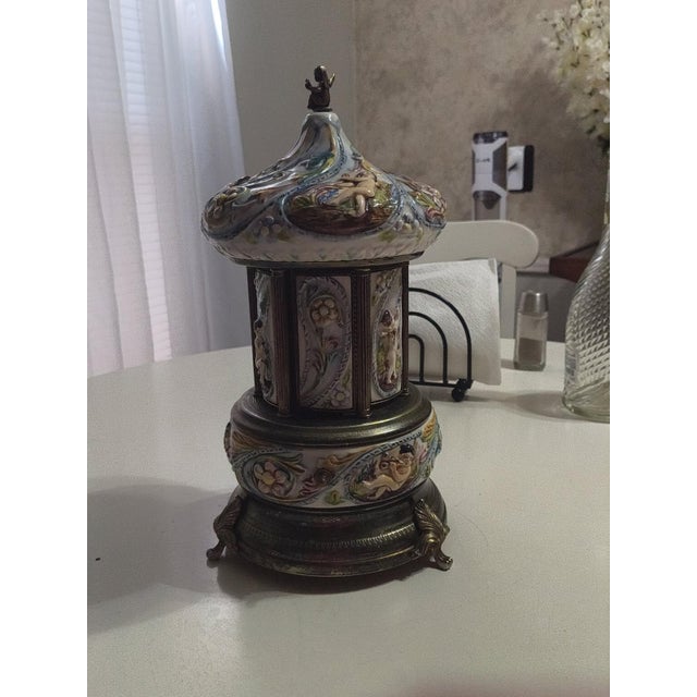 Reuge Capodimonte Porcelain Musical Carousal For Sale - Image 14 of 15