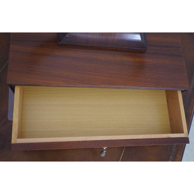 Art Deco Style Walnut & Chrome Dressing Mirror For Sale In Philadelphia - Image 6 of 14