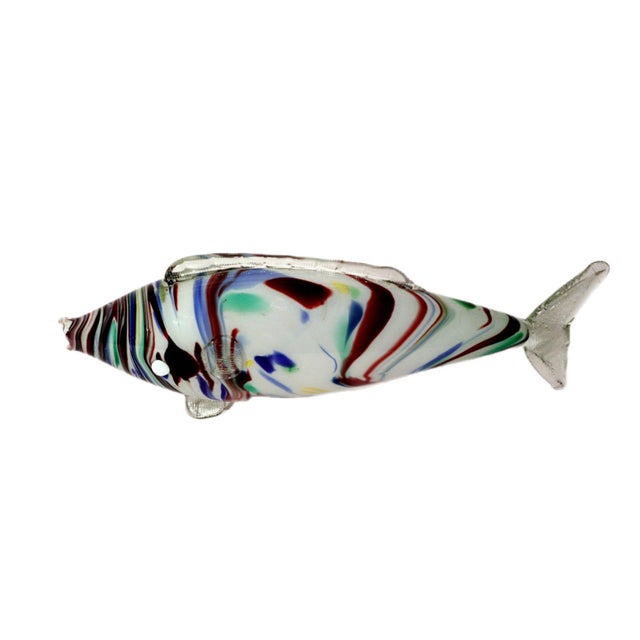Large Murano End of Day Glass Fish Vase 1960s Murano, Italy For Sale In Philadelphia - Image 6 of 10