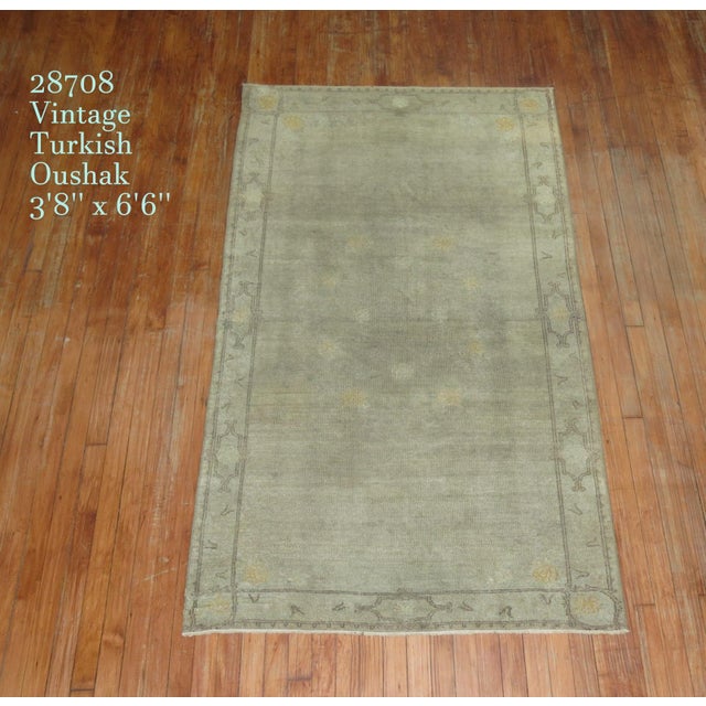 Gray Vintage Zabihi Collection Gray Turkish Rug - 3'8" x 6'6" For Sale - Image 8 of 12