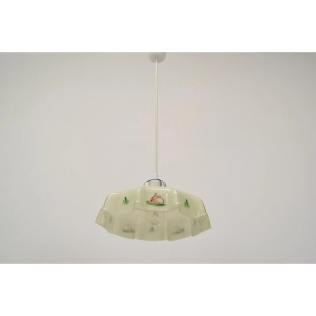 Mid-Century Glass Pendant, 1950s For Sale - Image 11 of 13