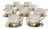 Art Deco Silver-Plated Argentor Tea Set with Karlsbad Porcelain Liners, 1930s, Set of 20 For Sale