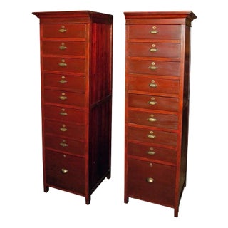 1940s Pair of Notary File Cabinets For Sale
