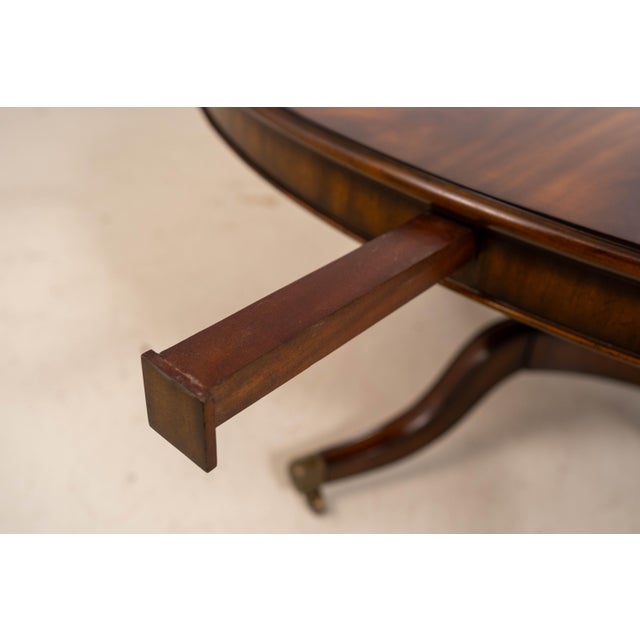 Maitland-Smith Round Dining Room Table With Perimeter Leaves For Sale In Philadelphia - Image 6 of 18