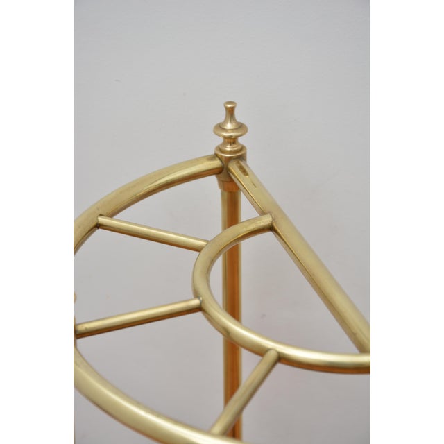 1920s Demi Lune Brass Umbrella Stand, 1920 For Sale - Image 5 of 11