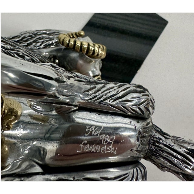 Frank Meisler “Ephraim the Goat” Limited Edition Signed Kinetic Sculpture on Marble For Sale - Image 16 of 18