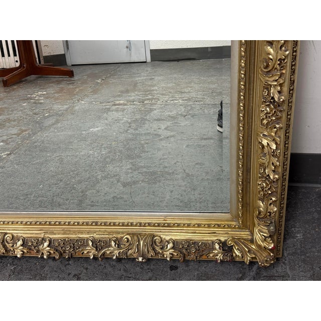 Early 21st Century Vintage Gold Finish Ornate Wall Mirror For Sale - Image 5 of 12