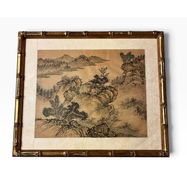 Chinese A Pair of Chinese Paintings, Ink and Color on Silk, 20th Century, Signed For Sale - Image 3 of 14