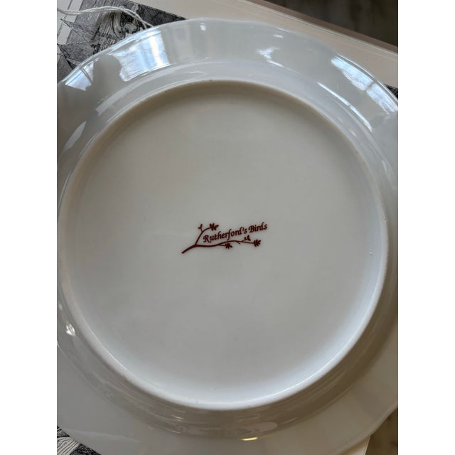 Late 20th Century Vintage Rutherfords Bird Pattern Lunch Plates- Set of 8 For Sale - Image 5 of 5