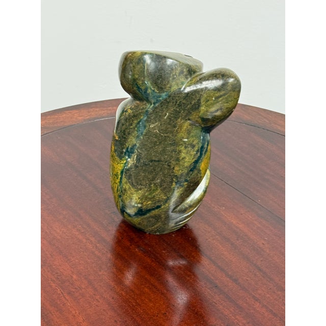 Late 20th Century African Hand-Carved Polished Stone Abstract Figure Sculpture For Sale - Image 5 of 12