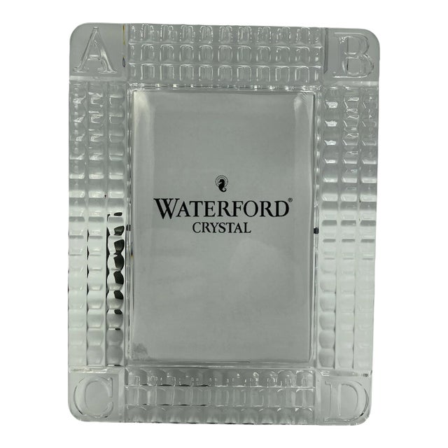 1990s Waterford Crystal Baby Collection Alphabet Block Photo Frame For Sale
