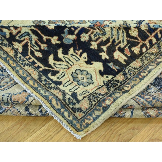1920s Persian Lilahan Ivory Handmade Floral Design Rug For Sale - Image 4 of 13