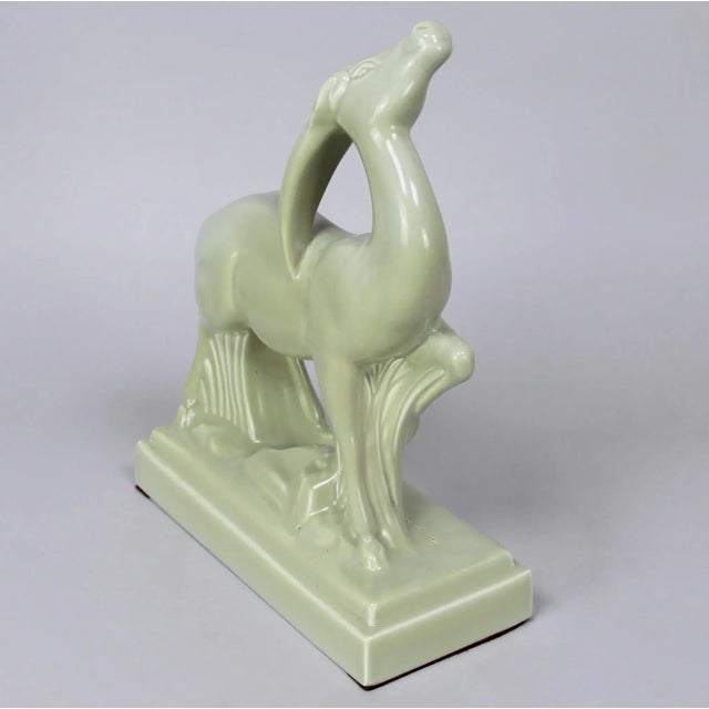 Art Deco Ceramic Deer Figure, in Very Good conditions. Designed 1920 to 1949