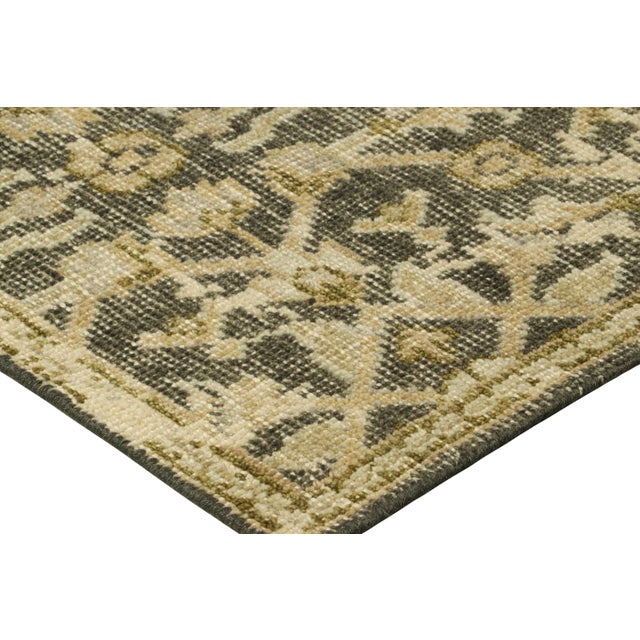 Rug & Kilim’s Distressed Rug in Beige-Brown With Herati Floral Patterns For Sale In New York - Image 6 of 7